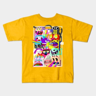 doodle mania melvin edition Kids T-Shirt